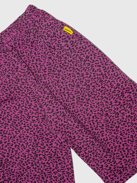 Leopard Print Cropped Pants in Purple