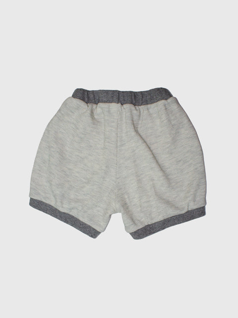 Waffle Knit Bubble Shorts in Gray