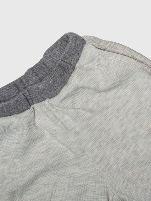 Waffle Knit Bubble Shorts in Gray