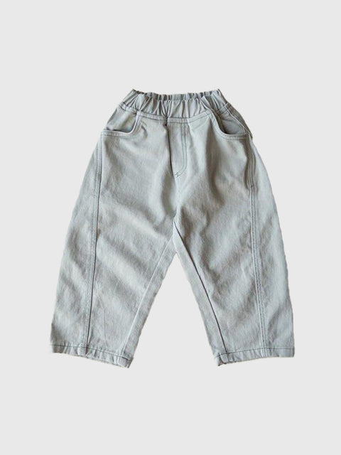 Curved Pull-On Denim in Light Mint