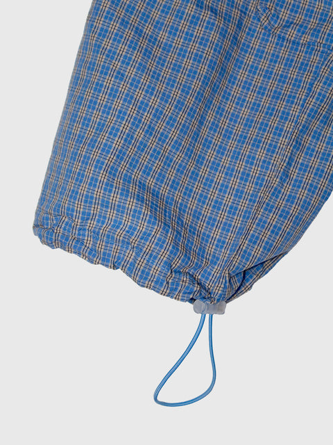 Lightweight Check Cargo Pants in Sky