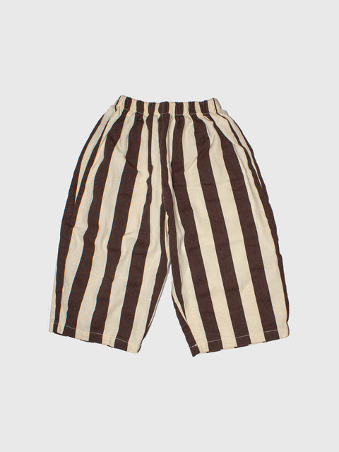 Stripe Kick Pants in Chocolate/Cream
