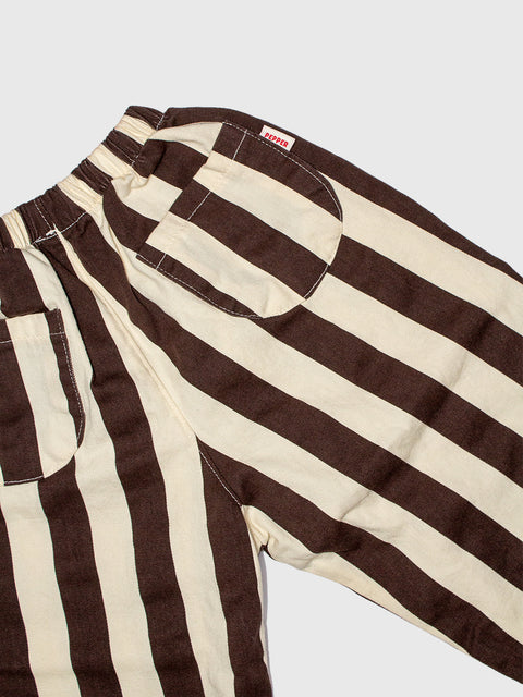Stripe Kick Pants in Chocolate/Cream