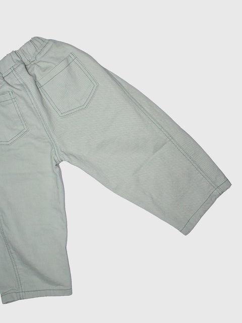 Curved Pull-On Denim in Light Mint