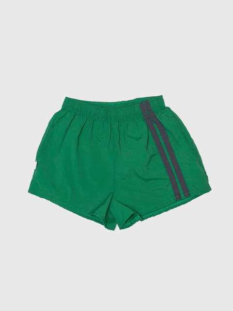 Two Stripe Track Shorts in Green/Navy