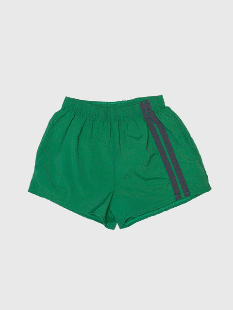 Two Stripe Track Shorts in Green/Navy