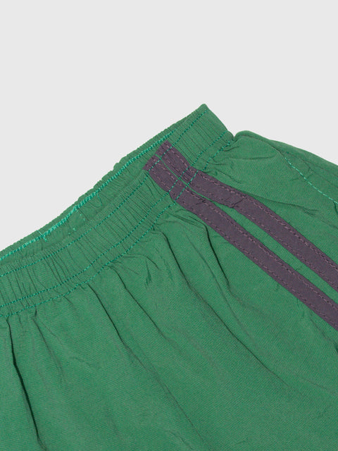 Two Stripe Track Shorts in Green/Navy