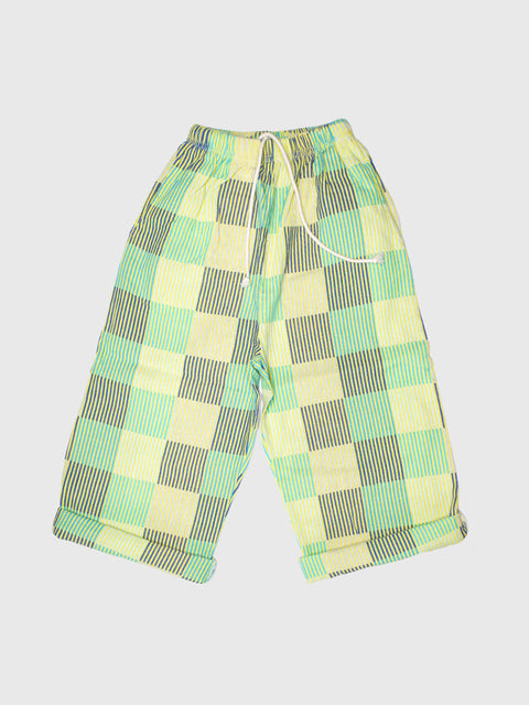 Patch Pants in Green/Yellow Multi