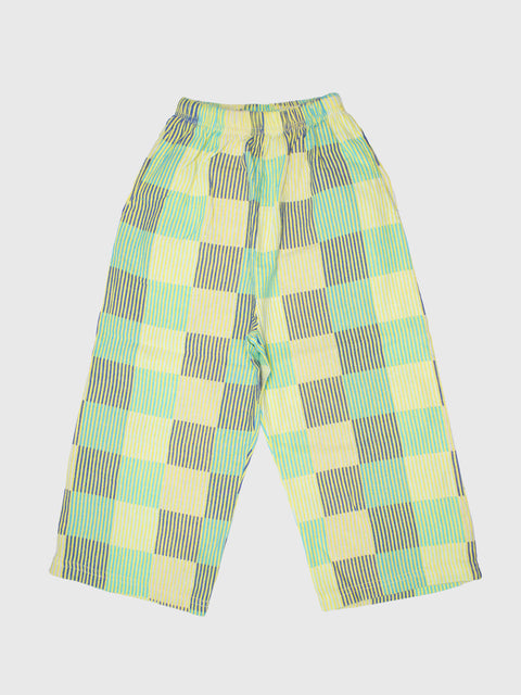 Patch Pants in Green/Yellow Multi
