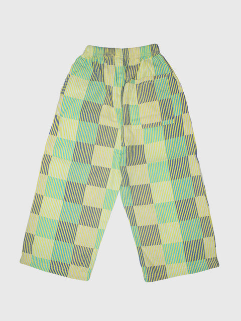Patch Pants in Green/Yellow Multi