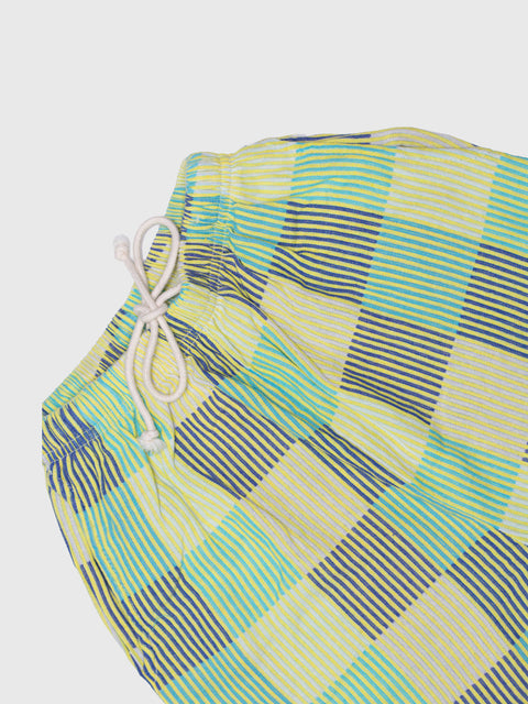 Patch Pants in Green/Yellow Multi