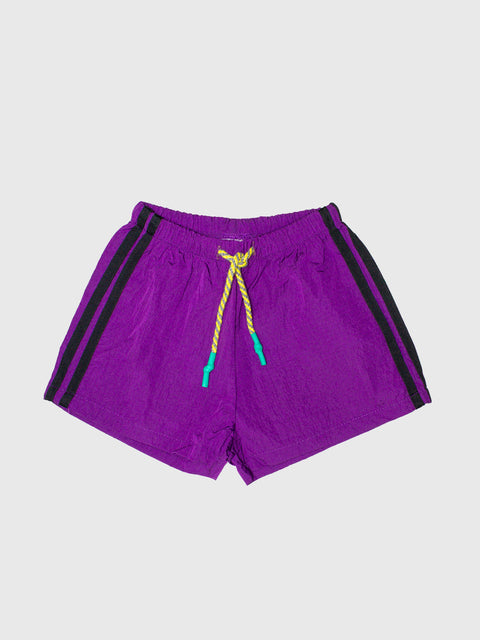 Nylon Sporty Shorts in Purple