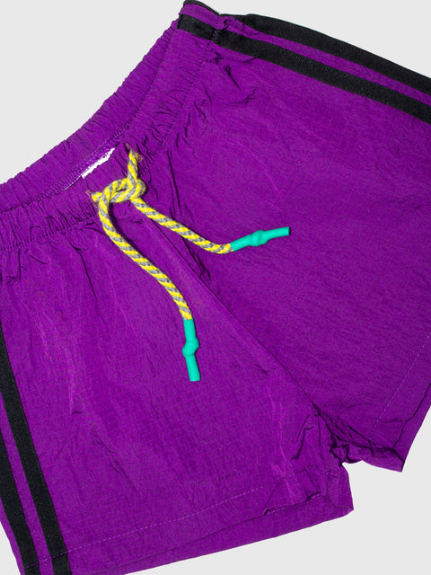 Nylon Sporty Shorts in Purple
