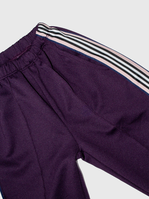 Relaxed Stripe Track Pants in Purple