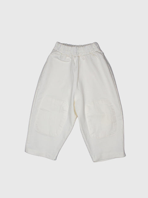 White pants on a white background