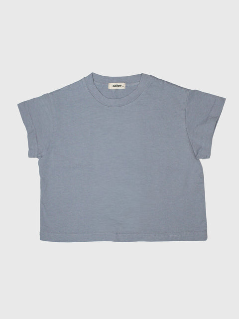 Boxy Tee in Washed Blue