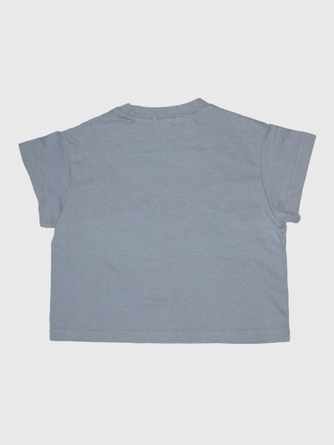 Boxy Tee in Washed Blue