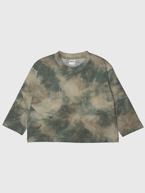 Cloud Dye Long Sleeve Tee in Moss