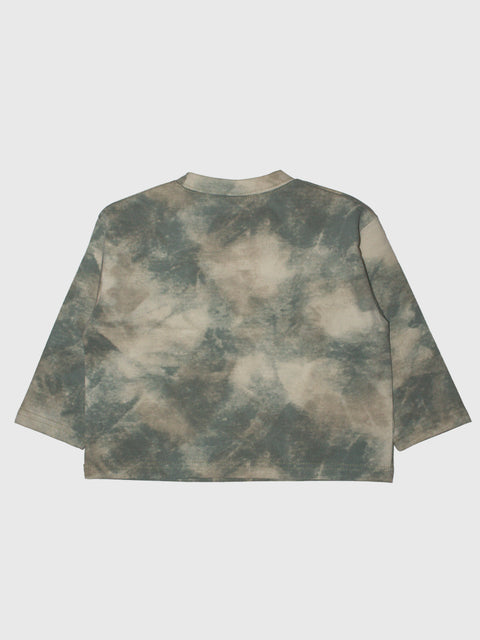Cloud Dye Long Sleeve Tee in Moss