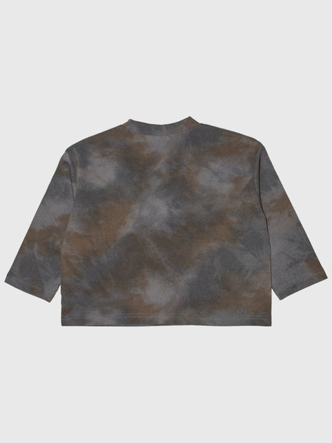 Cloud Dye Long Sleeve Tee in Stone