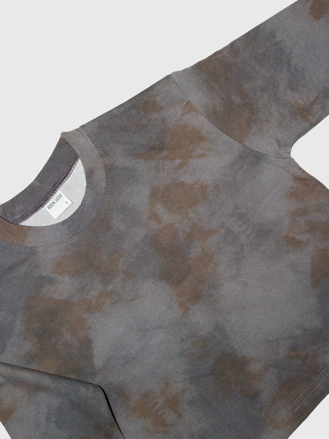 Cloud Dye Long Sleeve Tee in Stone