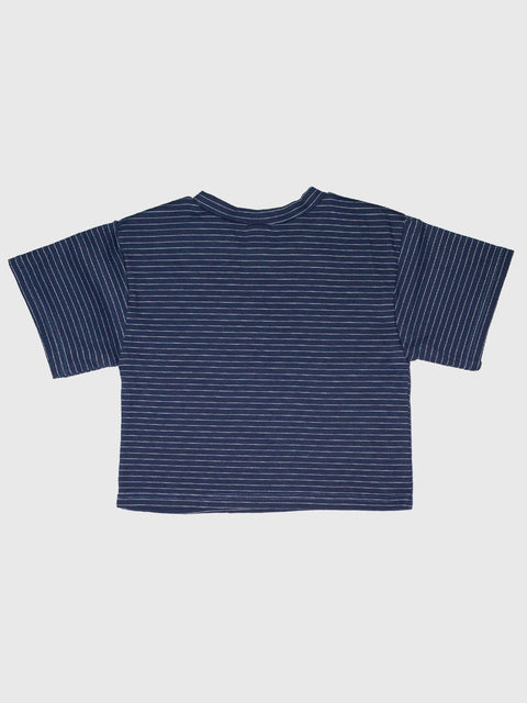 Fine Line Tee in Navy