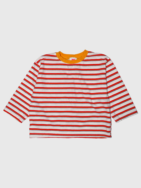 Retro Stripe Long Sleeve in Red Multi