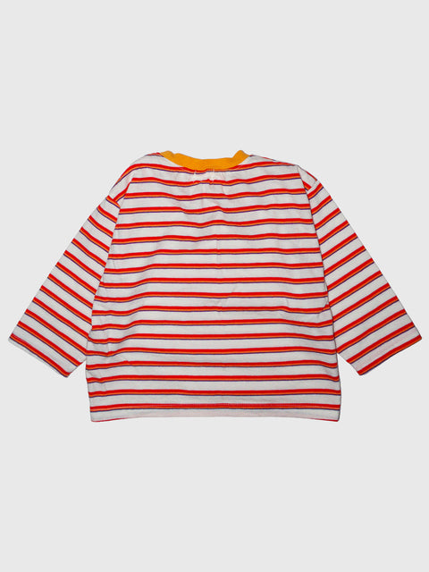Retro Stripe Long Sleeve in Red Multi