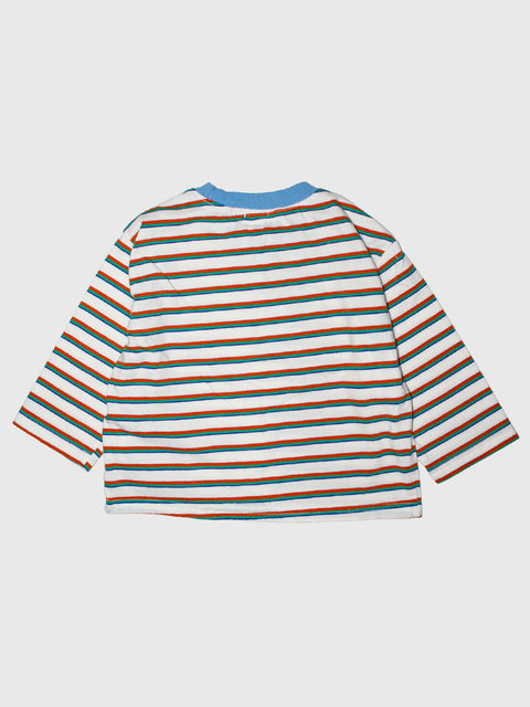 Retro Stripe Long Sleeve in Teal Multi