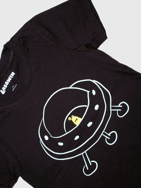 Goobi's Spaceship Tee in Black