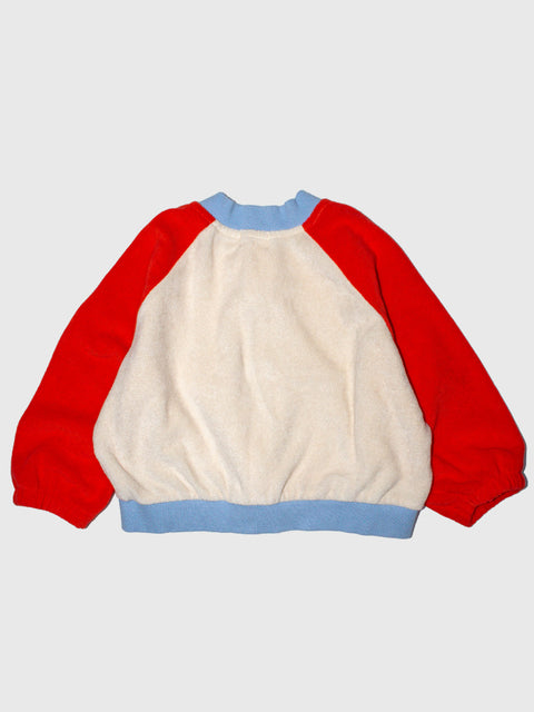 Colorblock Terry Zip Jacket in Primary