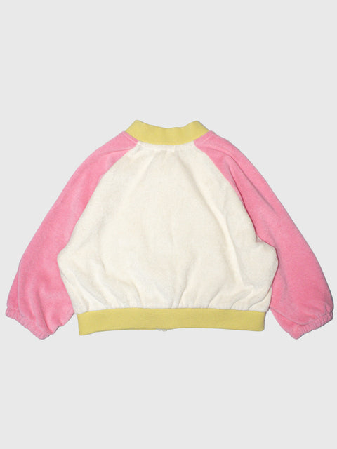 Colorblock Terry Zip Jacket in Pastel