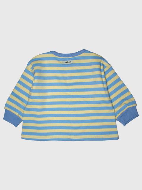 Stripe Sweatshirt in Blue/Yellow