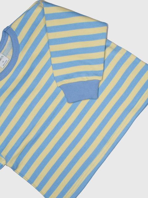 Stripe Sweatshirt in Blue/Yellow