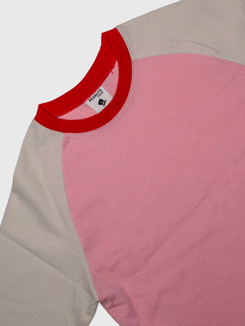 Raglan Tee in Pink/Red