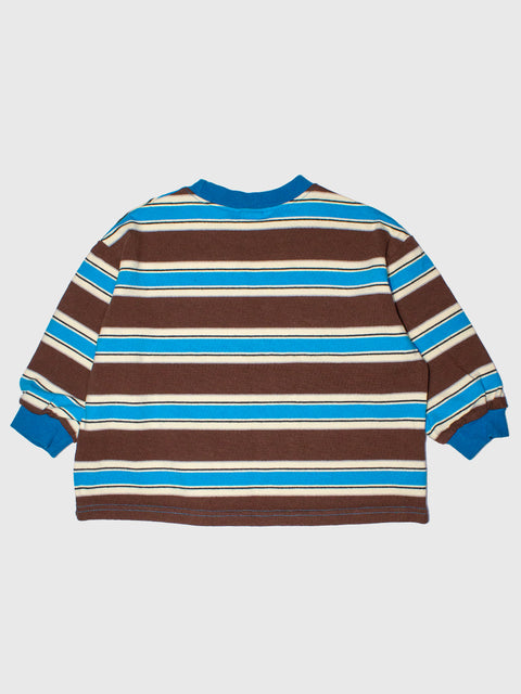 Stripe Long Sleeve in Brown/Sky