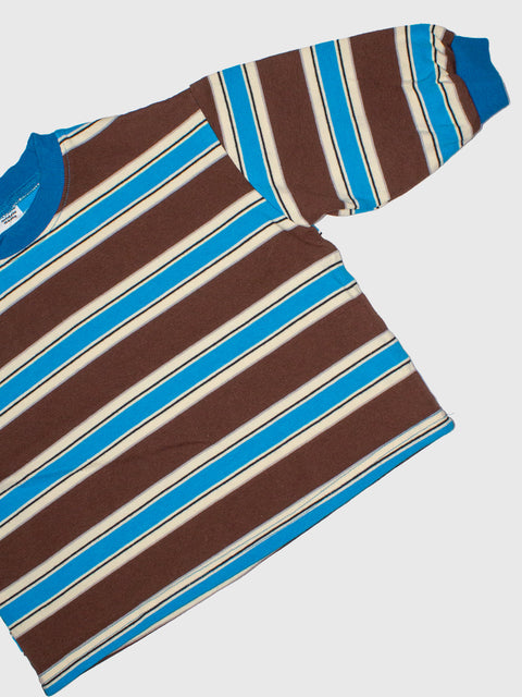 Stripe Long Sleeve in Brown/Sky