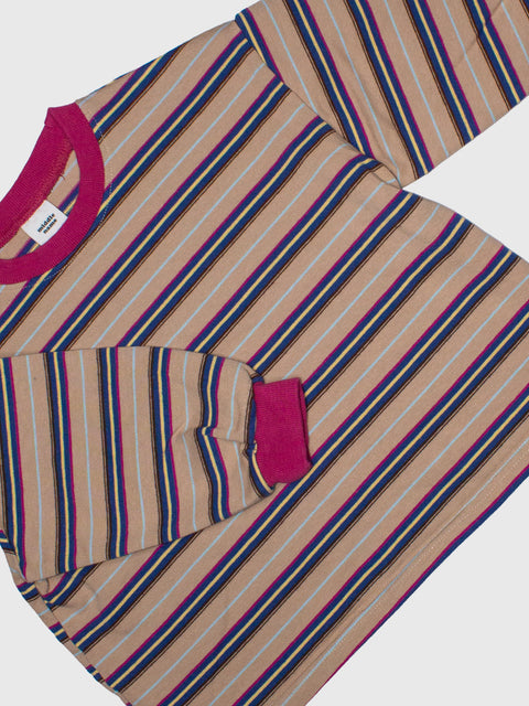 Stripe Long Sleeve in Pink/Beige