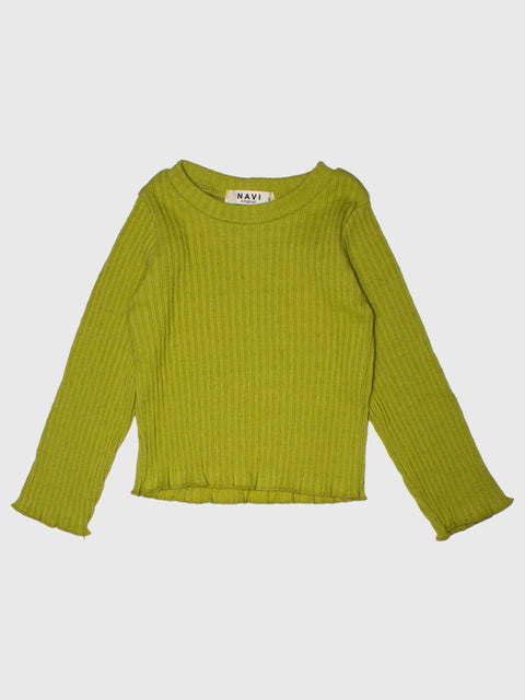 Ribbed Long Sleeve in Olive