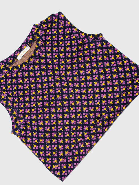 Geometric Vest in Purple