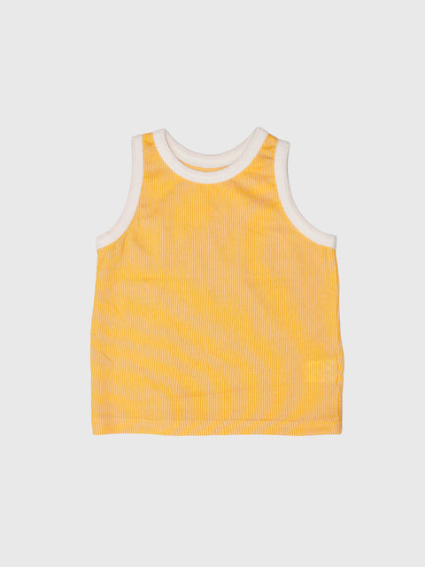 Ribbed Tank in Orange