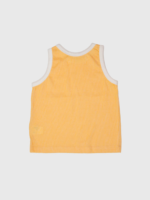 Ribbed Tank in Orange