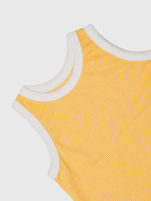 Ribbed Tank in Orange