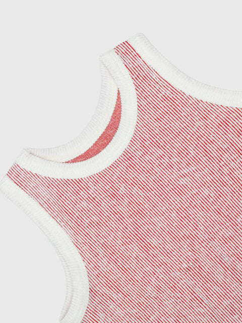 Ribbed Tank in Tomato