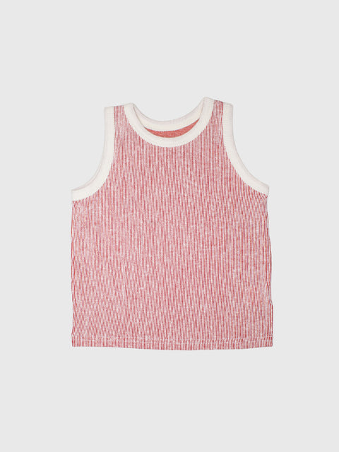Ribbed Tank in Tomato