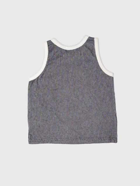 Ribbed Tank in Charcoal