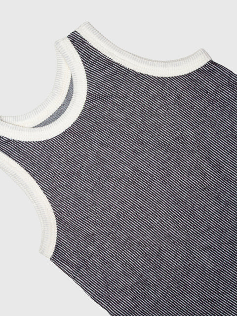 Ribbed Tank in Charcoal