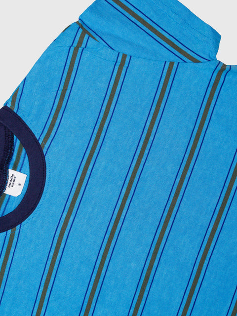 Pigment Striped Boxy Tee in Pool Blue