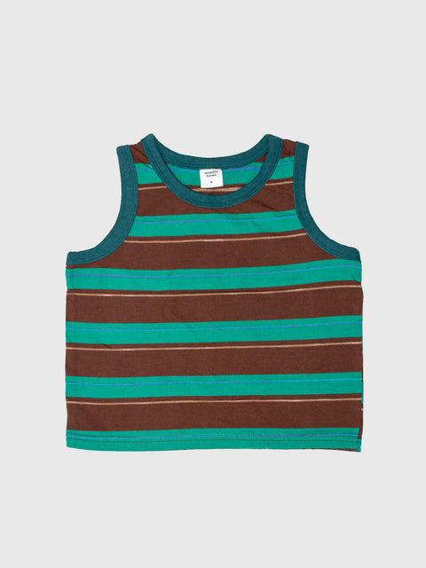 Striped Tank in Green Multi