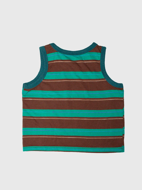 Striped Tank in Green Multi